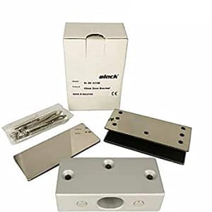 The G100 Glass Door Bracket is a specialized mounting accessory designed for installing bolt action locks on glass surfaces. It provides a secure, drill-free attachment point for frameless glass door security systems.