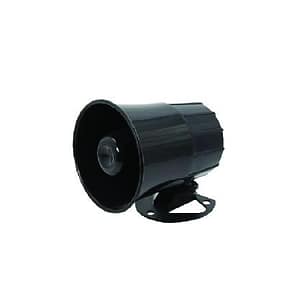 The EL-SH-100 siren horn is capable of generating loud and sharp sirens whenever it is triggered. Work along with any alarm system.